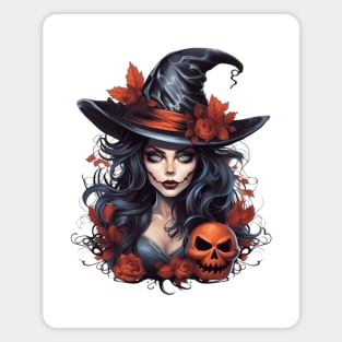 Beautiful Halloween Witch 2 Magnet
